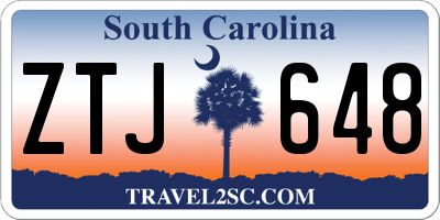 SC license plate ZTJ648