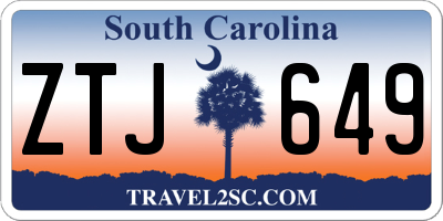 SC license plate ZTJ649