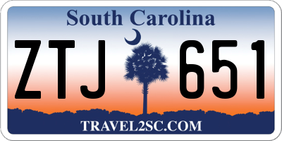 SC license plate ZTJ651