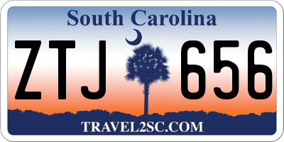 SC license plate ZTJ656