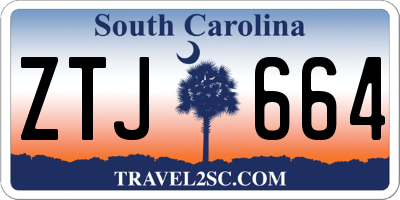 SC license plate ZTJ664