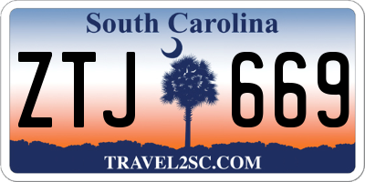 SC license plate ZTJ669