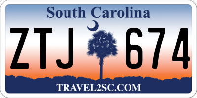 SC license plate ZTJ674