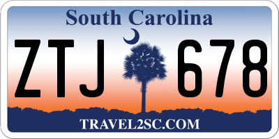 SC license plate ZTJ678