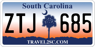 SC license plate ZTJ685
