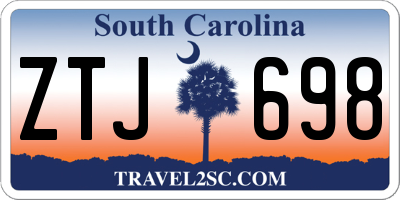 SC license plate ZTJ698
