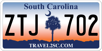 SC license plate ZTJ702