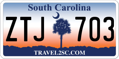 SC license plate ZTJ703
