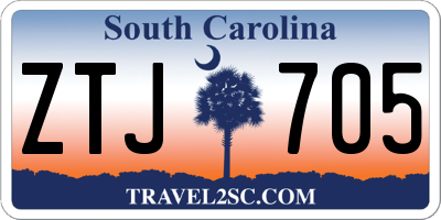 SC license plate ZTJ705