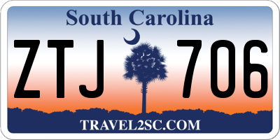 SC license plate ZTJ706
