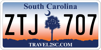 SC license plate ZTJ707
