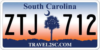 SC license plate ZTJ712