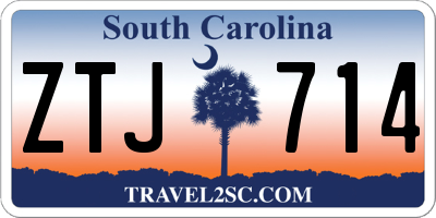SC license plate ZTJ714