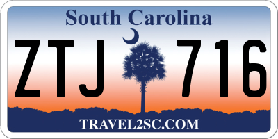 SC license plate ZTJ716