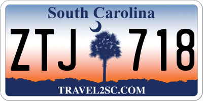 SC license plate ZTJ718