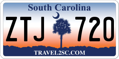 SC license plate ZTJ720