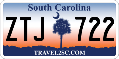 SC license plate ZTJ722