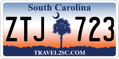 SC license plate ZTJ723