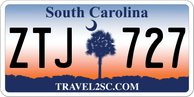 SC license plate ZTJ727