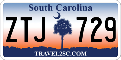 SC license plate ZTJ729