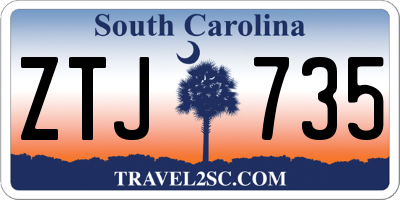 SC license plate ZTJ735