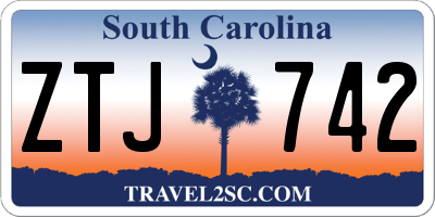 SC license plate ZTJ742
