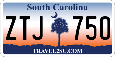 SC license plate ZTJ750