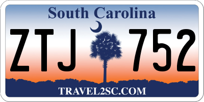 SC license plate ZTJ752