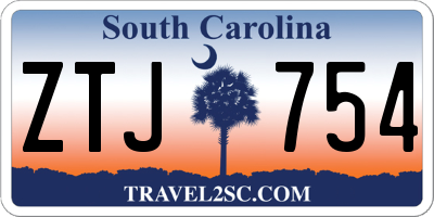 SC license plate ZTJ754
