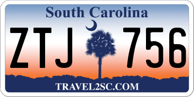 SC license plate ZTJ756