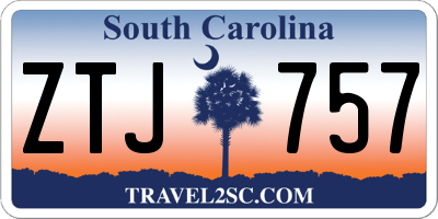 SC license plate ZTJ757