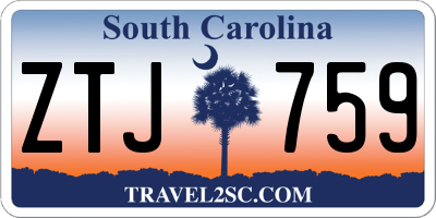 SC license plate ZTJ759