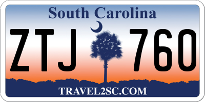 SC license plate ZTJ760