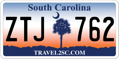 SC license plate ZTJ762