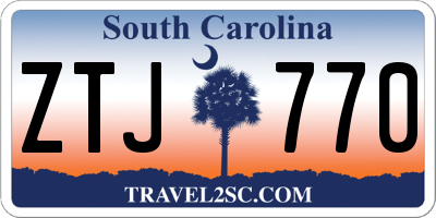 SC license plate ZTJ770