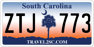 SC license plate ZTJ773