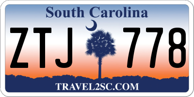 SC license plate ZTJ778