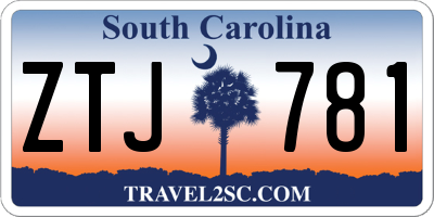 SC license plate ZTJ781