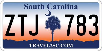 SC license plate ZTJ783