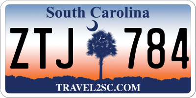 SC license plate ZTJ784