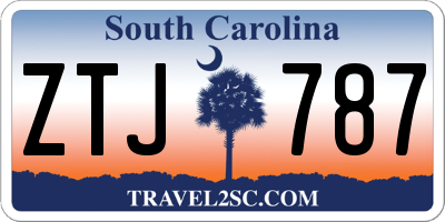 SC license plate ZTJ787