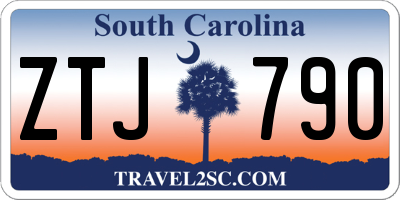 SC license plate ZTJ790