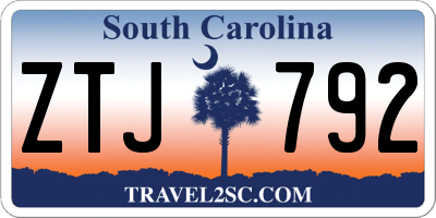 SC license plate ZTJ792