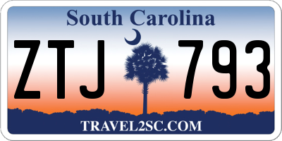 SC license plate ZTJ793