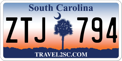 SC license plate ZTJ794