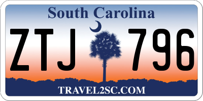 SC license plate ZTJ796