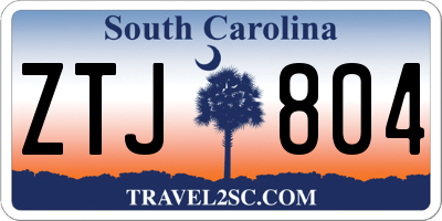 SC license plate ZTJ804
