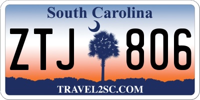 SC license plate ZTJ806