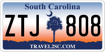 SC license plate ZTJ808