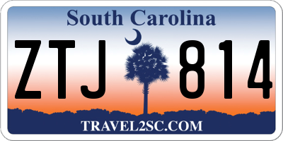 SC license plate ZTJ814